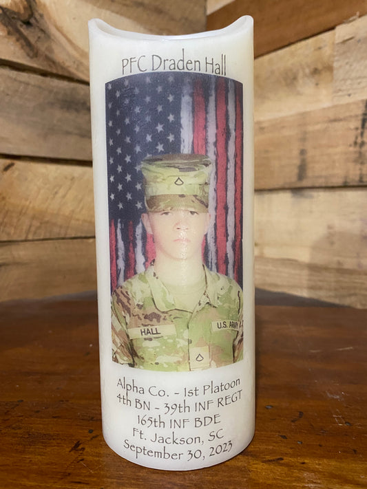 Army Flag-Style Forge Custom Candle