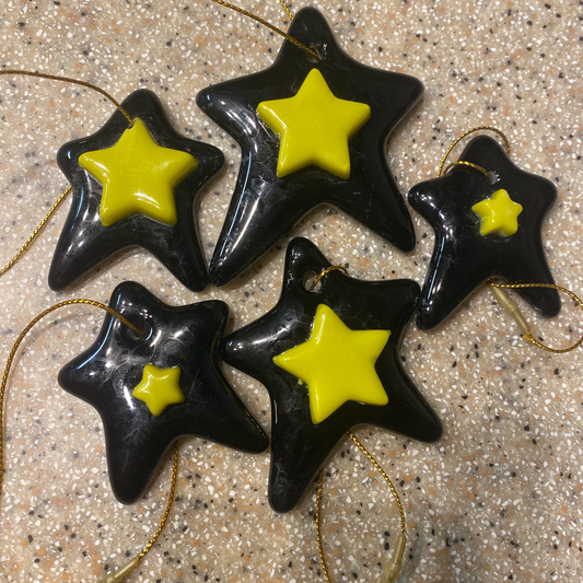 Glass Army Star Ornament