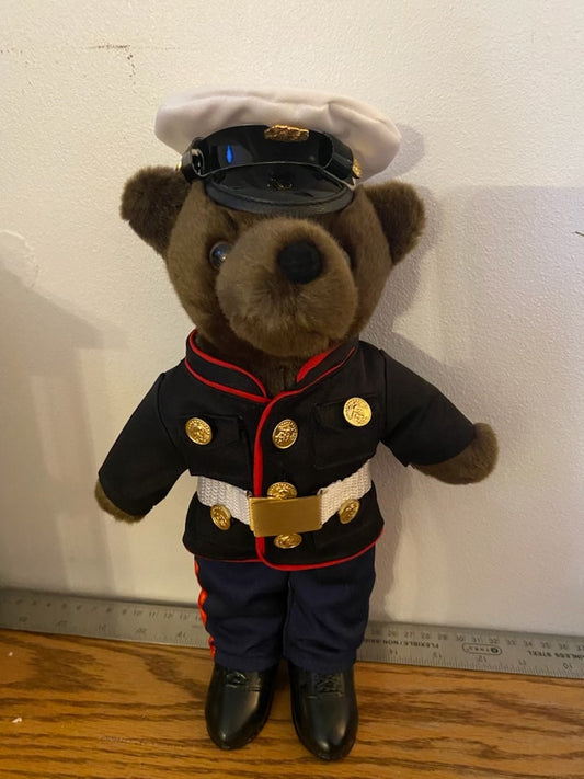 USMC Dress Blues Bear